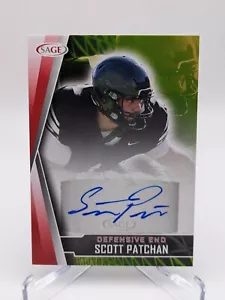💥 2022 Sage High Series Autographs Red #A-SP Scott Patchan RC Rookie AUTO - Picture 1 of 2