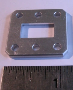 WR62 Special Waveguide Flansch 1/8" dick 6-Loch Alu Butt RF Mikrowelle aus altem Lagerbestand Menge 1 - Bild 1 von 3