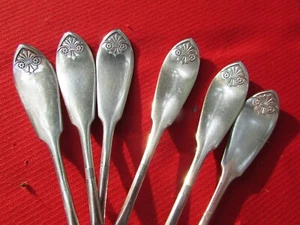 1884 Französisches Muster Lot von 6 Tafelgabeln von Wm Rogers Silber Teller 6 3/4" Lg - Bild 1 von 12