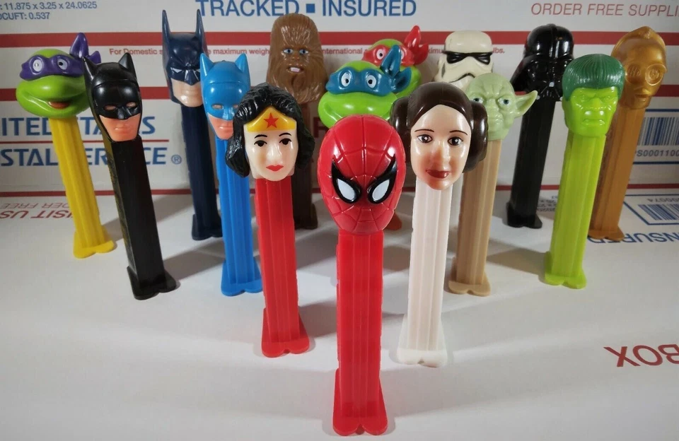 💥 34 PEZ DISPENSERS Star Wars Darth Vader DC BATMAN Marvel Spider-Man HULK TMNT - Image 1 of 4