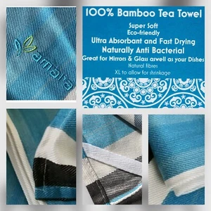 20pack Tea Towels 100% BAMBOO Fiber kitchen towel for drying DISHES by Amara - Picture 1 of 10