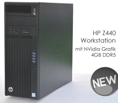 HP Z440 SERVER XEON 6-CORE E5-1650 96GB ECC SSD 480GB QUADRO K2200 4GB DDR5 NEW - Bild 1 von 4