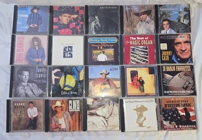 Лот из 20 компакт-дисков с музыкой кантри Гарт Клинт Трэвис Кэш Алабама Годвуд Дикси Чикс - Изображение 1 из 4