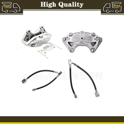 4pcs Front Brake Calipers & Hose Set Fits 2009 Nissan 370Z 2010 Nissan 370Z - Image 1 of 4