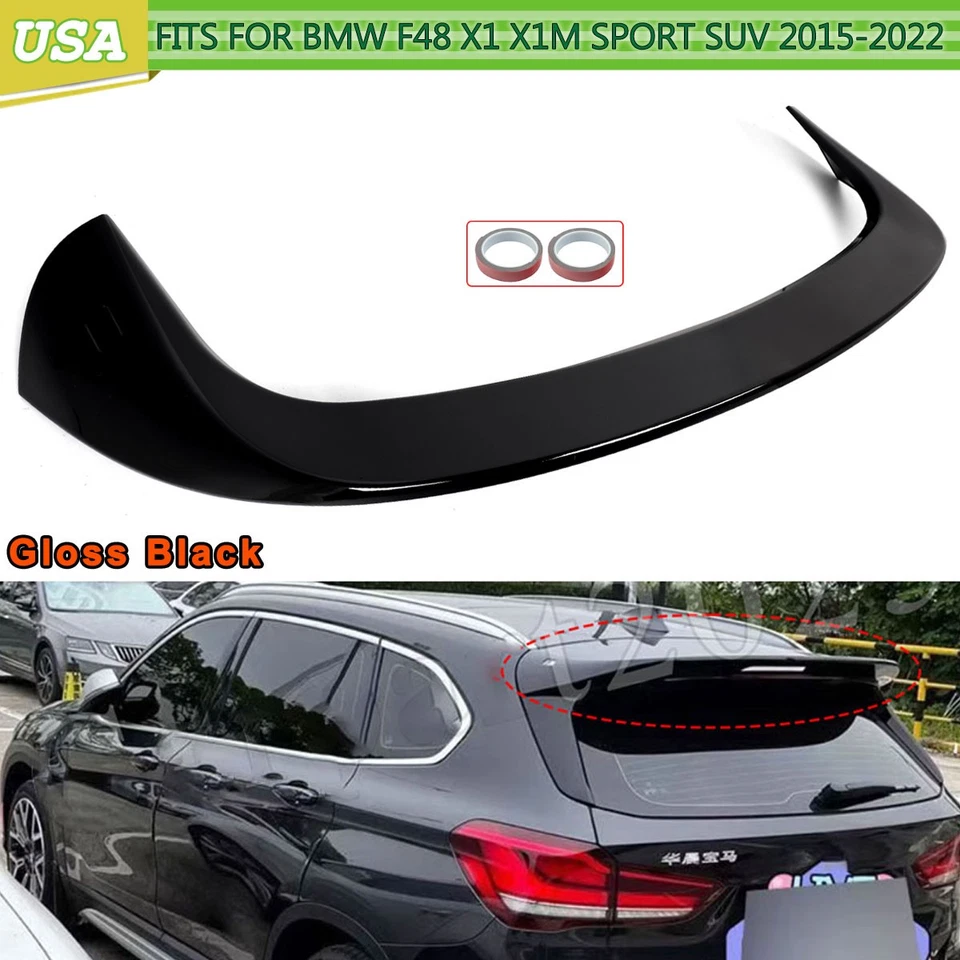 Glossy Black Fits 2016-2022 BMW X1 F48 Rear Roof Lip Wing Trunk Spoiler AC Style Foto 1 de 4