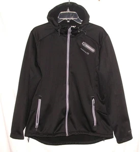Avalanche Weather Shield Womens Hoodie Jacket Sz L Black Minimalist Pockets Moto - Picture 1 of 10