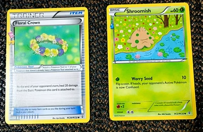 2016 Pokémon Shroomish RC2/RC32 & Floral Crown RC26/RC32 (2 ct) *BOTH MINT*QRSC* - Image 1 of 4
