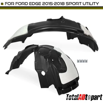 2x Forros interiores de guardabarros con espuma aislante para Ford Edge 2015 2016 2017 2018 delantero Foto 1 de 4