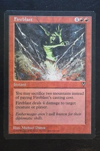 Magic The Gathering MTG FIREBLAST Visions HP Played Damaged - Picture 1 of 2