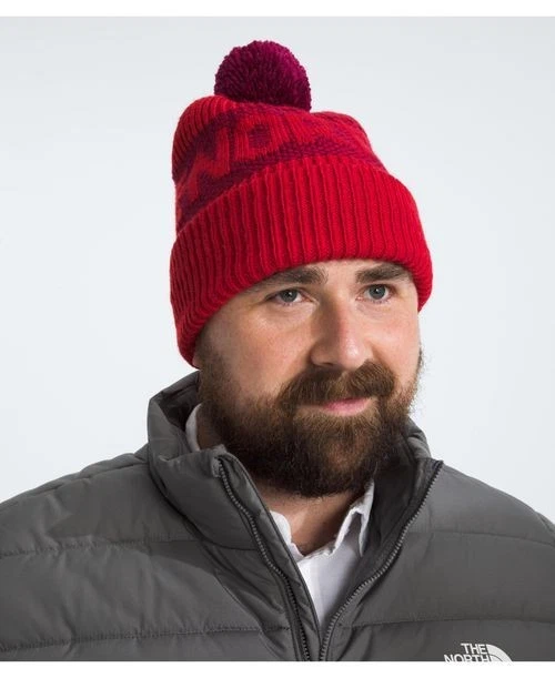 Gorro de cabina retro The North Face para hombre Jersey tejido logotipo TNF rojo/remolacha Foto 1 de 1