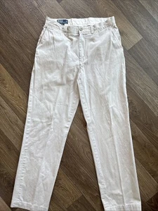 Pantalones Polo Ralph Lauren Prospect Para Hombre 34x34 Marrón Chino Recto Informal Preppy - Imagen 1 de 10
