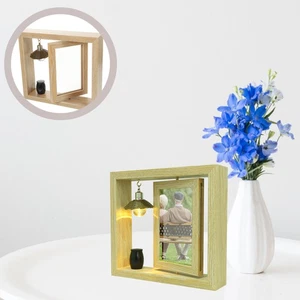 Urn for Ashes Women Small Rotating Photo Frame Picture with Mother Dad Memory - Picture 1 of 12