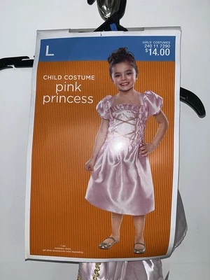 Halloween Niño Disfraz Rosa Princesa Vestido TALLA GRANDE 10-12 NUEVO CON ETIQUETAS Foto 1 de 2