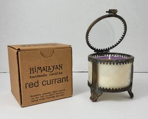 Himalayan Trading Post Handmade Candle Victorian Lidded Trinket Jar Red Currant - Picture 1 of 18