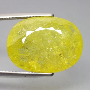 23.40 Ct Copper Tourmaline Hilarious (20 x 15) Oval Natural Yellowish Green Gems - Picture 1 of 7