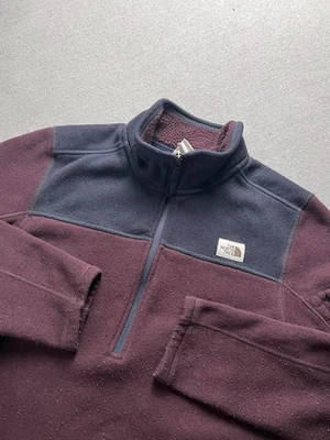 The North Face Pullover Mens L Burgundy Gordon Lyons 1/4 Zip Fleece Sweater - Image 1 of 4