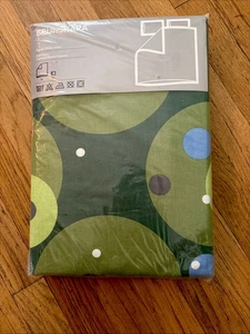 IKEA Brunskara Circles NWT Maria Vinka Vtg Geometric Duvet Queen 2 Pillow Cases - Picture 1 of 4