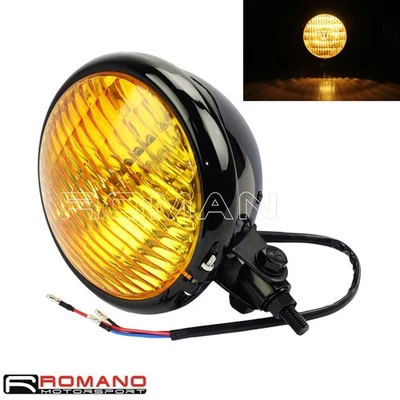 H4 10mm Thread Headlight For Harley Cafe Racer Chopper Bobber Custom Motorcycles - Bild 1 von 4