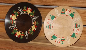 Seltene Holzteller Wandteller Erzgebirge DDR Expertic Volkskunst Weihnacht 18cm - Bild 1 von 5