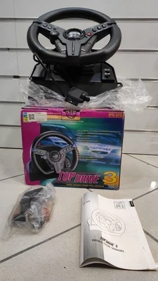 N64/PS1 Logic3 TopDrive Force Steering Wheel Volante Boxato - Immagine 1 di 2