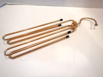 Vintage Gold Tone Metal Hanger For Tie Belt Purse Scarf Clothing Accessories 12" - Image 1 of 4