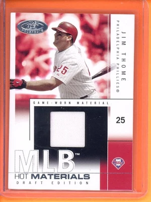 Fleer Hot Prospects 2004 edición draft #HM/JT Jim Thome MLB Hot Materials/325 Foto 1 de 2