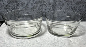 2 Clear Unbranded Stackable Bowls, 1 - 5 1/2" wide, 1 - 5" wide - Picture 1 of 10