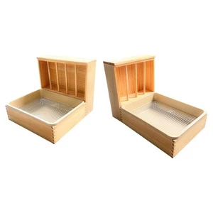 Hasen Heu Futterhaus Holz Kaninchen Heu Futterhaus mit Katzentoilette für Kleintiere - Bild 1 von 14