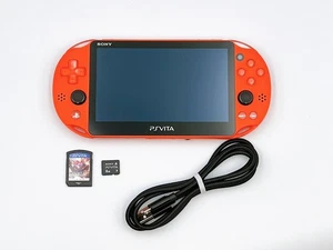 Console PS Vita PCH-2000 arancione fluo Sony PlayStation SD morbida testata s... - Foto 1 di 16