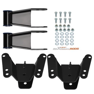 Kit de descenso trasero de 4" para Chevy C10 GMC C15 / C1500 73-87 grilletes colgadores Foto 1 de 4