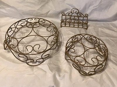 PLATO DE CENA DE SERVICIO BUFFET, PLATO DE ENSALADA Y SERVILLETERO, 3 PIEZAS Foto 1 de 2