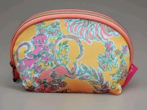 LILLY PULITZER MEHRFARBIGE SCHMINKTASCHE/GLAM TASCHE MIT ANANAS ZUGLASCHE - Bild 1 von 9