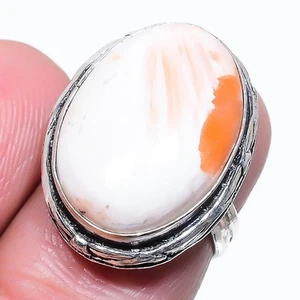 Scolecita piedras preciosas hechas a mano 925 anillo de joyería de plata este... - Imagen 1 de 5