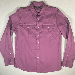 Marc Anthony Button up Shirt Mens Size Medium Red Stretch Wrinkle Resistant - Picture 1 of 7