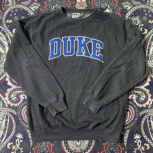 Felpa girocollo vintage anni 90 Duke Blue Devils arco stampa grande taglia media - Foto 1 di 8