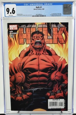 Cómics de Marvel de Hulk #1 clasificación CGC 9,6 (2008) primera aparición de RedHulk Foto 1 de 4