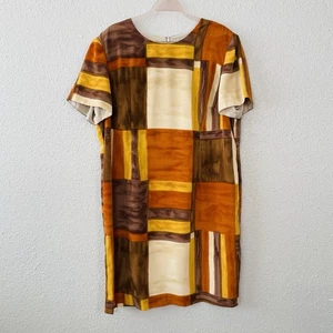 Vintage Plus Petite Kleid Damen Art to Wear 70er Mod Boho Herbst Lehrer 22W - Bild 1 von 10