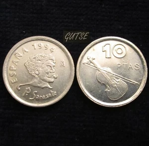 SPAIN, JUAN CARLOS I, 10 PESETAS 1994 "SARASATE", ORIGINAL LUSTER, UNCIRCULATED. - Picture 1 of 1