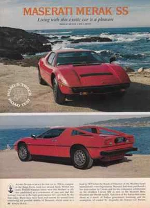 1978 MASERATI MERAK/SS ~ ORIGINAL 3-PAGE ROAD TEST / ARTICLE / AD - Imagen 1 de 1