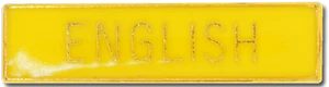 Englische Schule Fach Bar Pin Anstecker in gelber Emaille - Bild 1 von 2