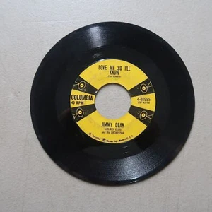JIMMY DEAN DEEP BLUE SEA/LOVE ME SO I'LL KNOW COLUMBIA VINYL 45 VG 18-141 - Picture 1 of 2