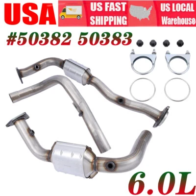 #9166&9167 Catalytic Converter For Hummer H2 6.0L 2003 2004 2005 2006 Bank1&2 - Imagem 1 de 4