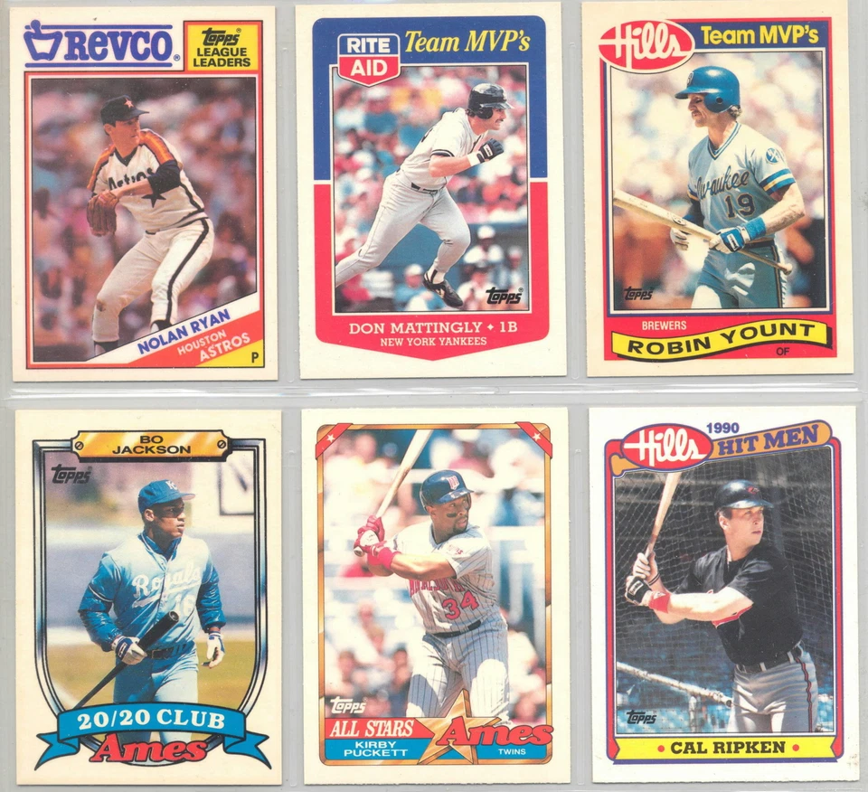 1988,1989,1990 Ames-Revco-Rite Aid-Hills Baseball Cards #1-33 You Pick! - Image 1 of 1