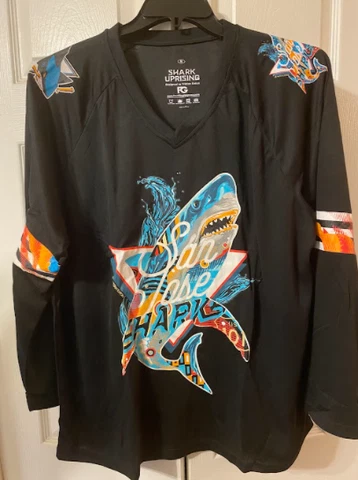 San Jose Sharks SHARK UPRISING Shirsey XL 3/21/20 SGA Jersey Cancelled Game RARE Cover