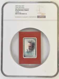 2023 Niue Star Wars Mint Trading Coin 1 Oz Silver Luke Skywalker #14/50 NGC RARE - Picture 1 of 4