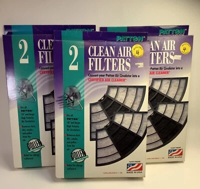 6 Patton Air Circulator Filters - Clean Air Filters For 18” & Larger Circulators - Image 1 of 4