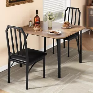 Kitchen Table and 2 Upholstered Chair ,3 Piece Dining Room Table Set Modern Home - Picture 1 of 9