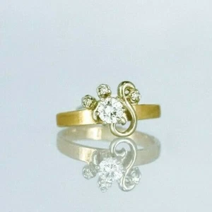(I-148-541A) Ladies 14k Gold Diamond Ring - Picture 1 of 3