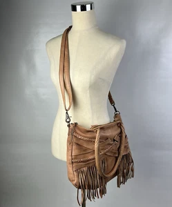 Day & Mood Hobo Schultertasche braun Fransen Leder - Bild 1 von 11