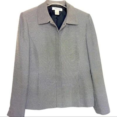 Chaqueta ALFANI Botón Oculto Negra y Gris Talla 6 Foto 1 de 4
